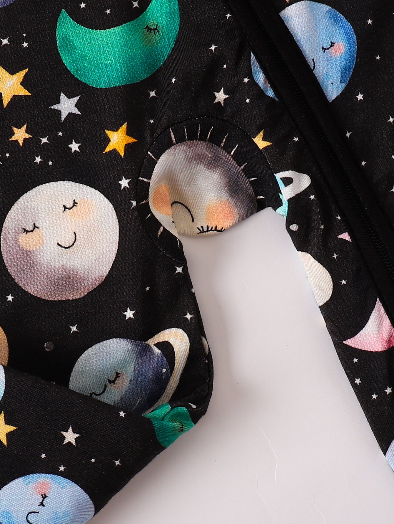 JUNBLEBABY-The Nine Planets Universe Starry River Baby Bamboo Convertible Zipper Romper Pajamas