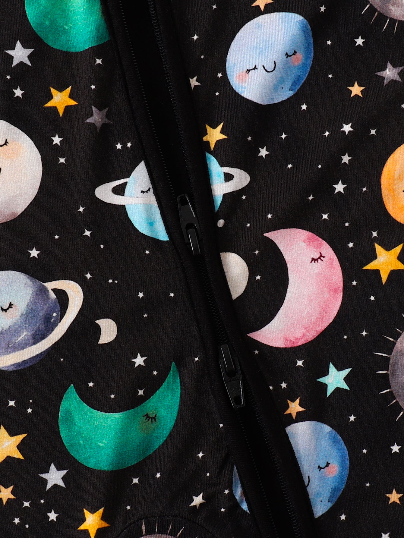 JUNBLEBABY-The Nine Planets Universe Starry River Baby Bamboo Convertible Zipper Romper Pajamas
