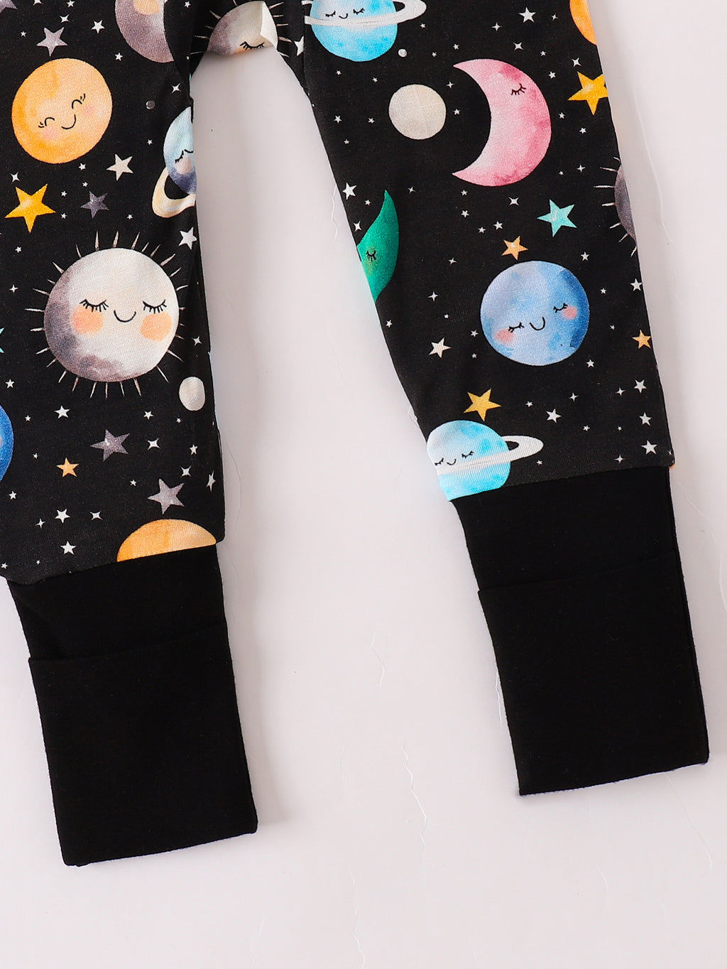 JUNBLEBABY-The Nine Planets Universe Starry River Baby Bamboo Convertible Zipper Romper Pajamas