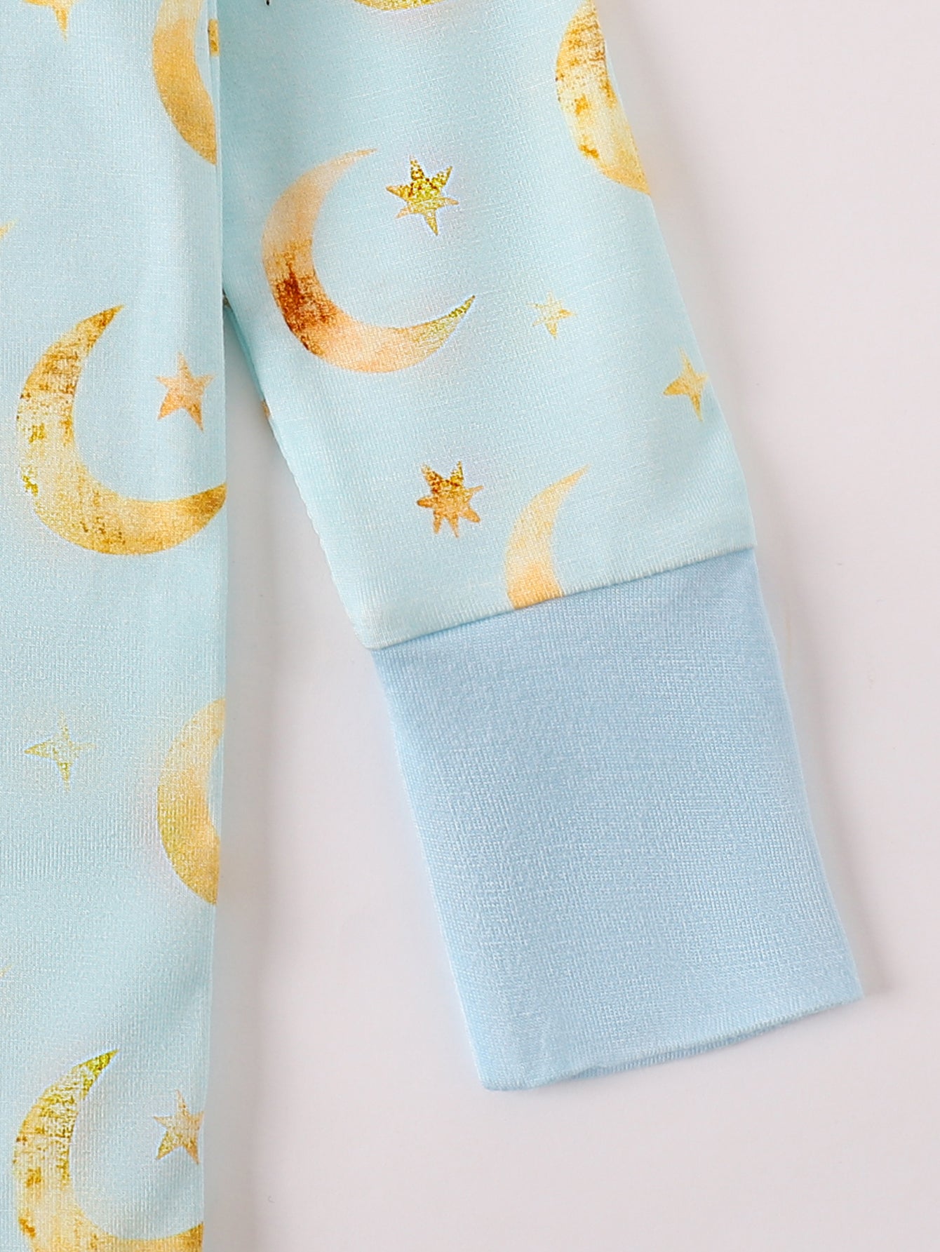 JUNBLEBABY-Ramadan Moon and Stars Baby Bamboo Convertible Zipper Romper Pajamas