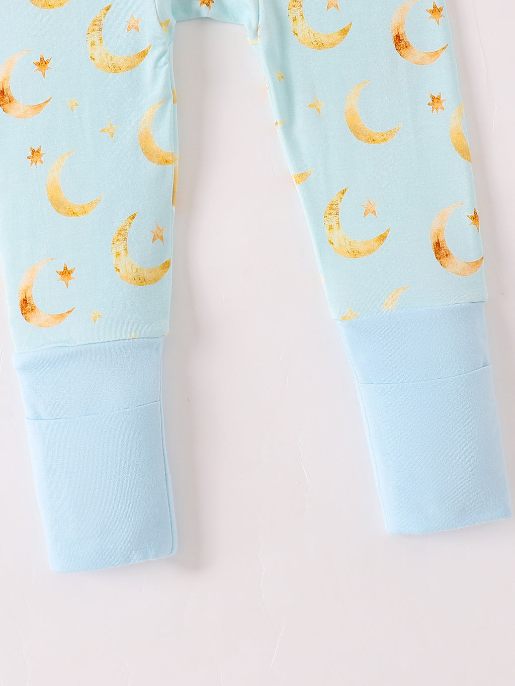 JUNBLEBABY-Ramadan Moon and Stars Baby Bamboo Convertible Zipper Romper Pajamas